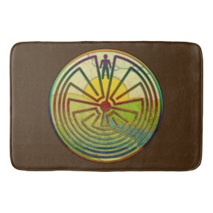 MAN IN THE MAZE landscape + your ideas Bath Mat