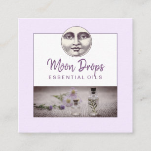 Man In The Moon Essential Oils Aromatherapy Beauty Square Business Card