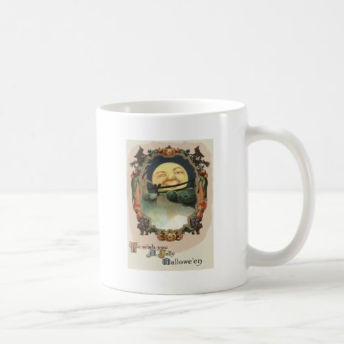 Man In The Moon Jack O Lantern Witch Coffee Mug