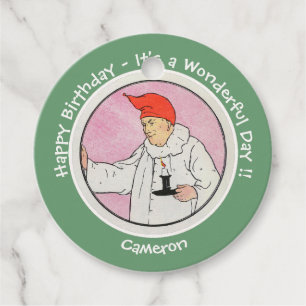 Man in the Moon Mother Goose Birthday Party Items Favor Tags