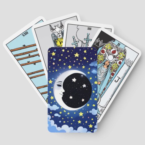 Man in the Moon on a Starry Background Tarot