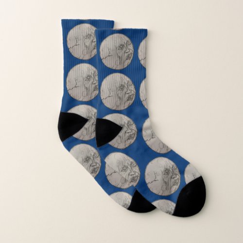 Man in the Moon Socks