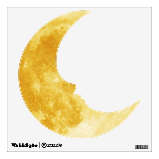 Man In The Moon Wall Decal | Zazzle.com