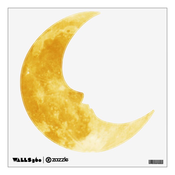 Man In The Moon Wall Decal | Zazzle.com