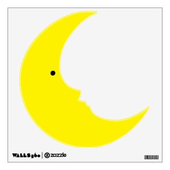 Man In The Moon Wall Sticker by lou165 at Zazzle
