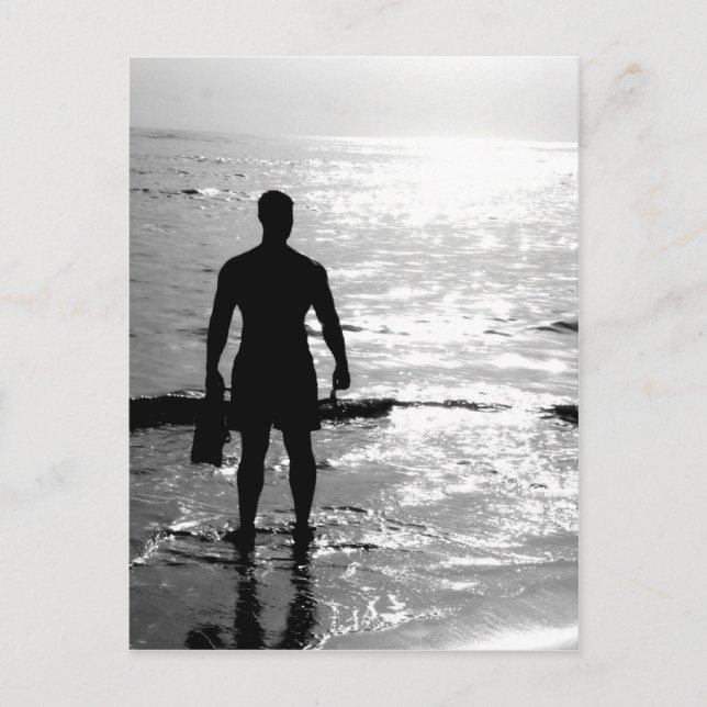 Man in the sunrise postcard (Front)