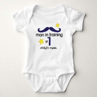 Man In Training 1st Birthday Suit Baby Bodysuit