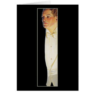 Man in White Tie by Leyendecker Cards