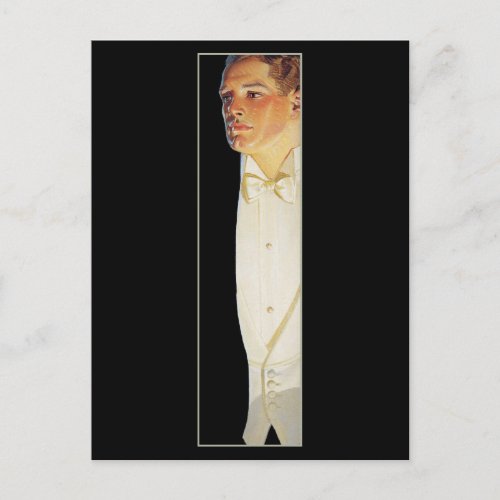 Man in White Tie by Leyendecker Postcard