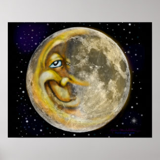 Man in Za Moon Poster