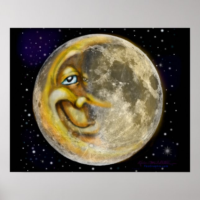 Man in Za Moon Poster (Front)