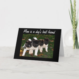 MAN IS DOG'S BEST FRIEND-GET WELL CARD