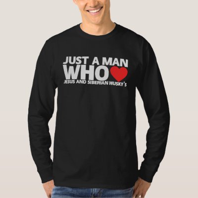 Man Jesus Siberian Husky  Dog  Pet Love T-Shirt