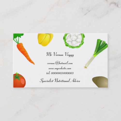 Man Juggling Vegetables Business Card Templates