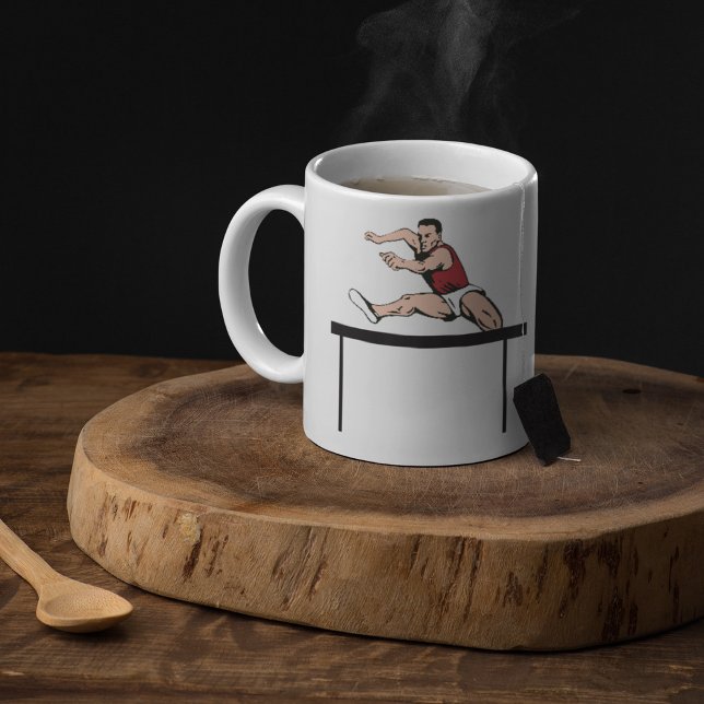 Man Jumping Hurdles Athletics Coffee Mug (Creator Uploaded)