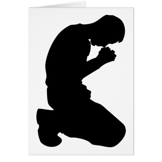 MAN KNEELING IN PRAYER CARDS (Front)