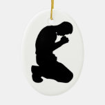 Man Kneeling In Prayer Ceramic Ornament at Zazzle