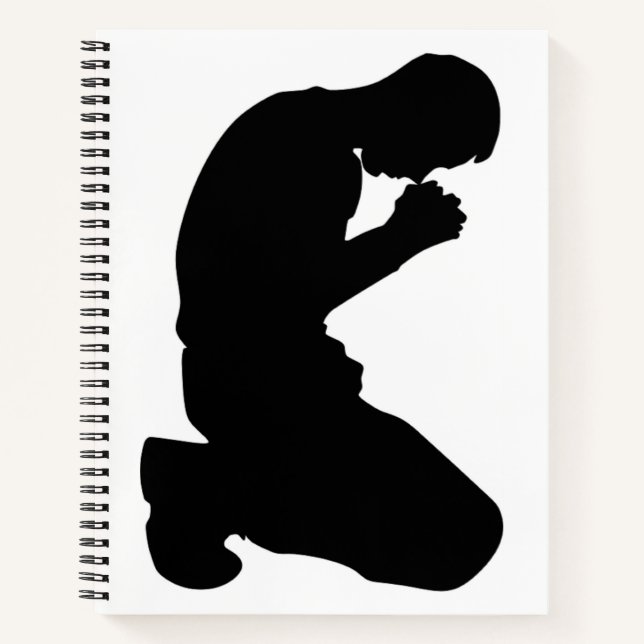 MAN KNEELING IN PRAYER NOTEBOOK (Front)