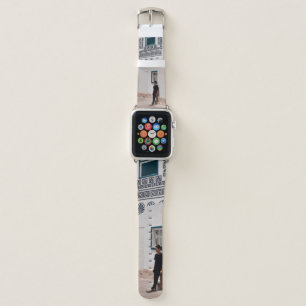 Man lean on concrete house apple watch band