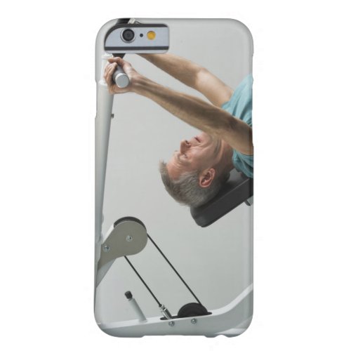 Man lifting weight at gym barely there iPhone 6 case