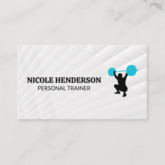 Man Lifting Weights | Fitness Business Card (Front)