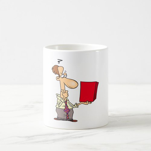 Man Looking At A Box Coffee Mug