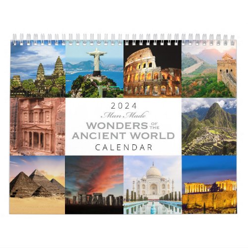 Man_Made Wonders of the Ancient World 2024  Calendar