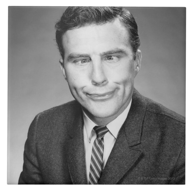 Man Making Face Tile (Front)