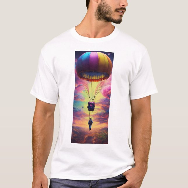 MAN_MANUAL PARACHUTE PRINTED T-SHIRT  (Front)