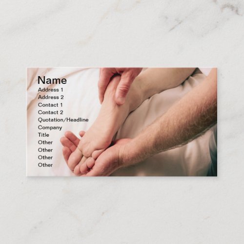 Man Massaging Male Foot Business Card