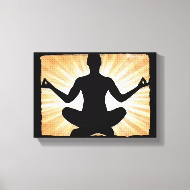 Man Meditation Zen Canvas Wall Art (Front)