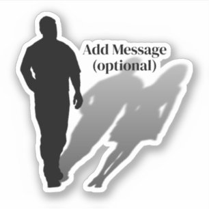 Man Missing Woman Silhouette Sticker