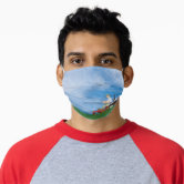 Man mowing grass adult cloth face mask