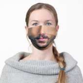 Man Mustache and Beard Adult Cloth Face Mask (Worn)