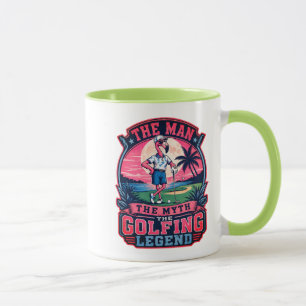 Man Myth Golfing Legend Flamingo Golfers Humor Mug