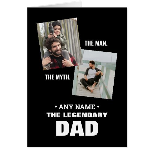 Man Myth Legend Dad Personalized Fathers Day Card