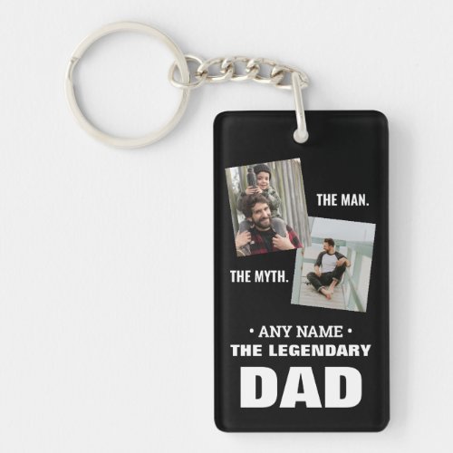 Man Myth Legend Dad Personalized Fathers Day Keychain