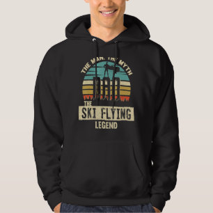 Man Myth Legend Dad Ski Flying Hoodie