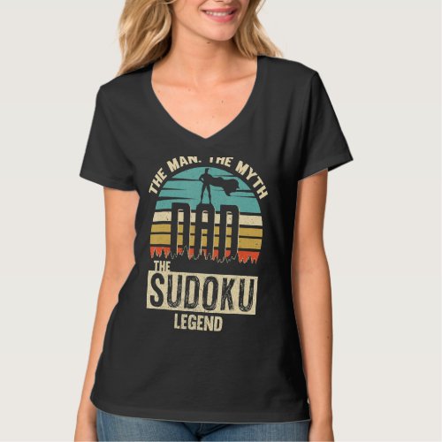 Man Myth Legend Dad Sudoku T_Shirt