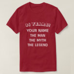 Man myth legend funny 31st Birthday shirt for men<br><div class="desc">The man the myth the legend 31st Birthday party shirt for men. Personalizable with your name and age. Age humor tee. Cute thirty first Birthday gift idea for legendary boyfriend, world's greatest dad, husband, father, son, uncle, best grandpa, brother, grandfather, step dad, friend, co worker, boss etc. Funny present for...</div>