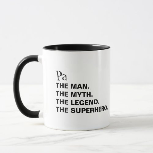 Man Myth Legend Funny Customized Coffee Mug