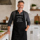 Man myth legend name fun apron<br><div class="desc">Personalize and add a name. Text: The Man, The Myth, The Legend. White text.</div>