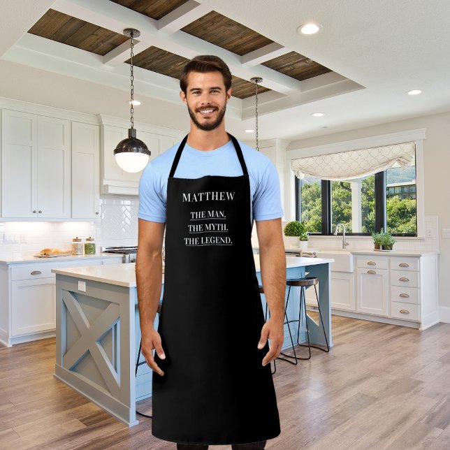 Man myth legend name fun apron (Creator Uploaded)