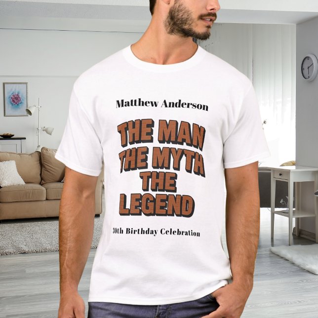 Man myth legend name fun brick wall brithday T-Shirt (Creator Uploaded)