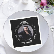 Man myth legend photo birthday party napkins