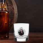 Man myth legend photo birthday party whiskey glass<br><div class="desc">Text: The Man,  The Myth,  The Legend. Personalize and add his name,  age and photo. Black text.</div>