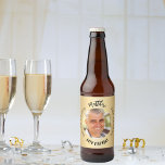 Man myth legend photo gold birthday party beer bottle label<br><div class="desc">A faux gold looking background.   Text: The Man,  The Myth,  The Legend. Personalize and add his name,  age and photo.</div>