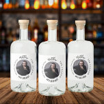 Man myth legend photo white black birthday party liquor bottle label<br><div class="desc">A stylish white background.   Text: The Man,  The Myth,  The Legend. Personalize and add his name,  age and photo. Black text.</div>