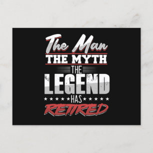Man Myth Legend Retired Retirement Grandpa Gift Postcard