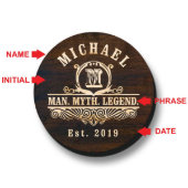 Man Myth Legend Stylish Engraved Birch Wood Art (Design)